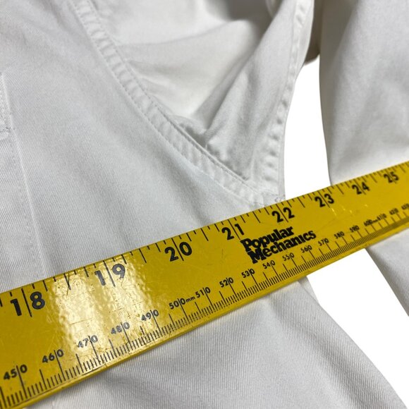 Ariat Mens Long Sleeve White Button-Up Western Shirt Brushpopper Work - Picture 8 of 15